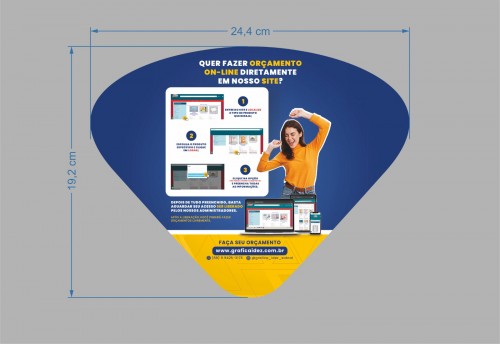 Leque colorido só frente 19,2x24,4cm - Matriz IDEZ229