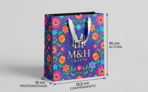 Sacola M4 25,5x30x10cm (Medidas plana 37x38,5cm) - Matriz IDEZ009