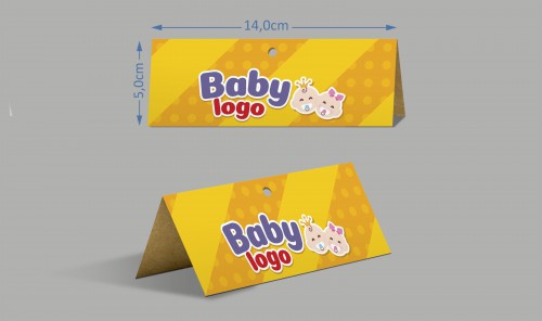 Tapetas ou Solapa 14x10cm aberta e 14x5cm dobrada com plastificação brilho na frente