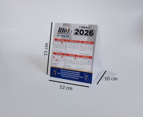 Calendario 12x15x10cm (Medidas plana 12x42cm) - Matriz IDEZ164