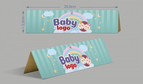 Tapetas ou Solapa 20x10cm aberta e 20x5cm dobrada com plastificação brilho na frente