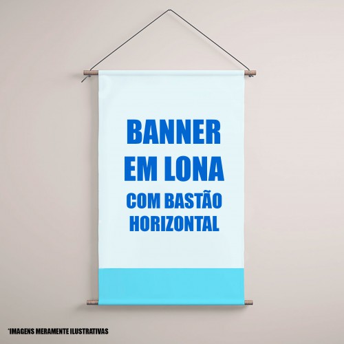 Banner lona com bastão (m²)