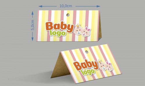 Tapetas ou Solapa 10x10cm aberta e 10x5cm dobrada com plastificação brilho na frente