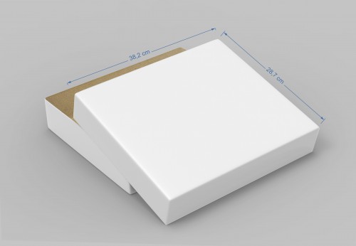 Caixa BRANCA 38,2x28,7x4cm (Medidas plana 46,2x36,7cm) - Matriz IDEZ002