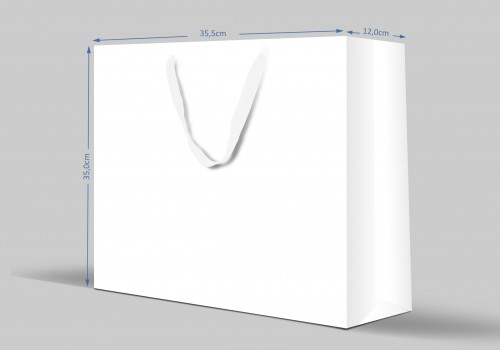 Sacola BRANCA G 35,5x35x12cm (Medidas plana 49,5x44cm) - Matriz IDEZ322