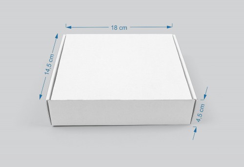 Caixa BRANCA 18x14,5x4,5cm (Medidas plana 32,4x42,4cm) - Matriz IDEZ352