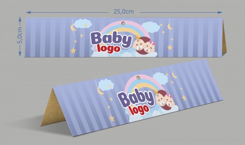 Tapetas ou Solapa 25x10cm aberta e 25x5cm dobrada com plastificação brilho na frente