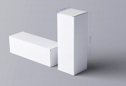 Caixa BRANCA 7,5x18x7,5cm (Medidas plana 31,6x32,5cm) - Matriz IDEZ125